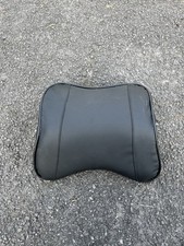 Car Seat Head Neck Rest Support Cushion Pad - Black Leather