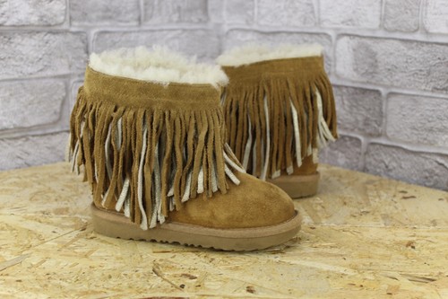 Tan suede sheepskin ugg - suede,