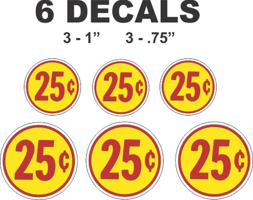 Round yellow vending cent - round,