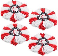 Microfiber Mop Head Replacement for Vileda/O-cedar - Red-White String