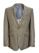 Beige Linen Boating Jacket 40