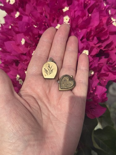 2pc antique heart wheat - &,