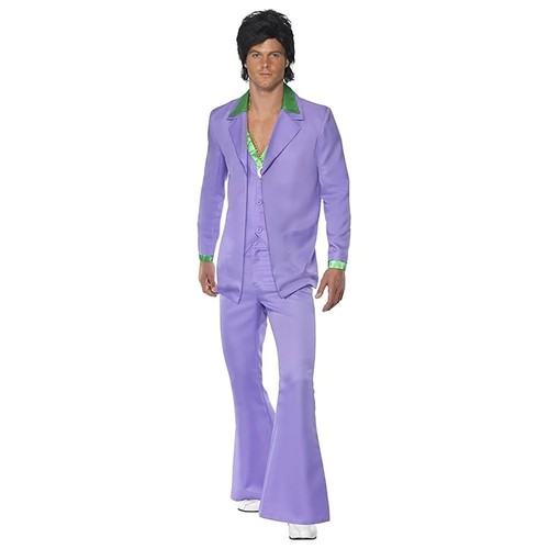 Smiffys lavender 70s suit - lavender,