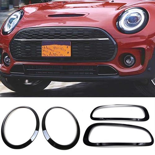 4pcs gloss black front - black,