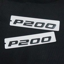 2x Black Glossy P200 Plastic Sticker Badge Emblem Decal AWD Trunk Engine Edition