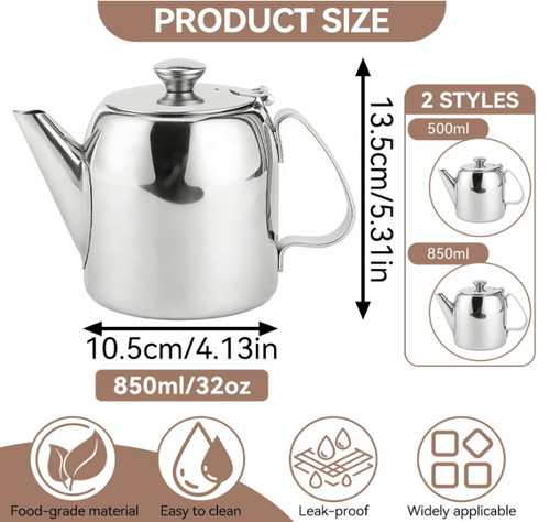 Stainless steel teapot - steel, teapot,cold