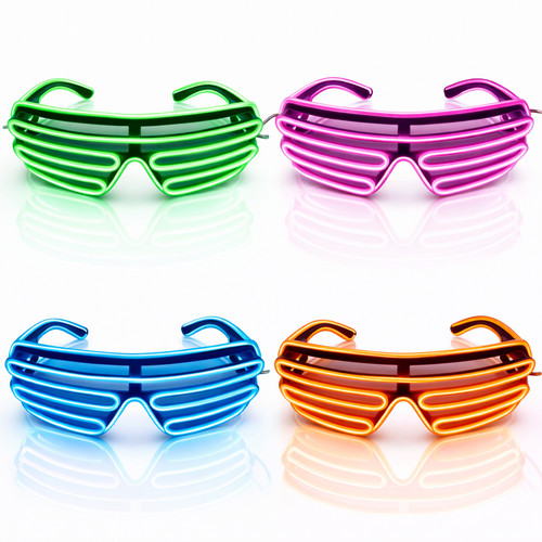 Led neon shutter glasses - led,
