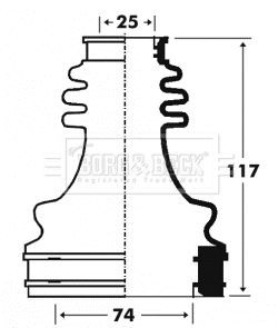 Borg beck drive shaft - borg,