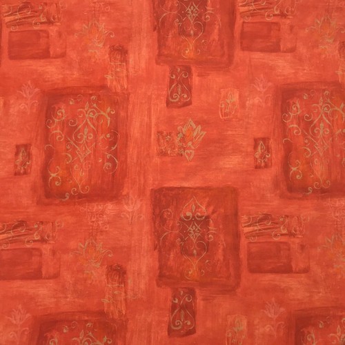 Terracotta with gold - gold, abstract