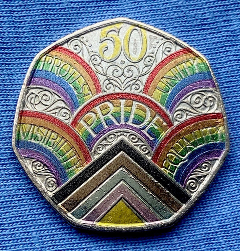 Pride 50p coin - coin, uk