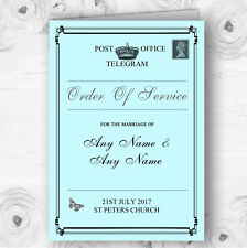 Vintage Telegram Elegant Aqua