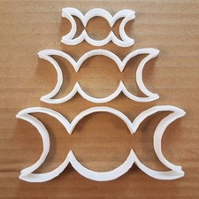 Triple Moon Full Crescent Shape Cookie Cutter Dough Biscuit Pastry Fondant Sharp
