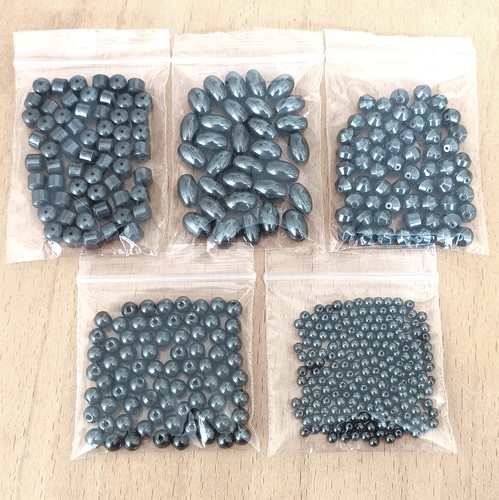 Packs manmade hematite beads - 5,