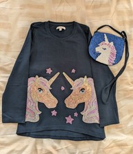 Girls Long Sleeve Unicorn Top