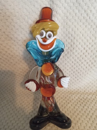 Vintage murano art glass clown - vintage,
