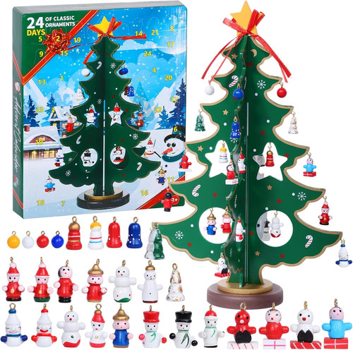 Wooden christmas tree - wooden,