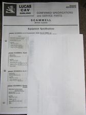 Scammell Trucks 1969/70- Copy of Lucas & CAV Equipment & Spare Parts list