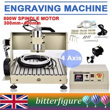 4 Axis CNC 3040T Router Engraver Engraving Milling Carving Machine 800W VFD