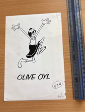A marked up medium original vintage print of Olive Oyl, Popeye (TV show).