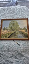 Oil Painting Of A River Scene Dated 1994 By Reg Whiting Framed, One Off Original