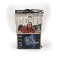 British Vogue magazine December 2025 with blue Bag diary 2026