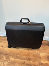 Samsonite Oyster Vintage Black  Shell Pull Along Suitcase Key Lock Medium