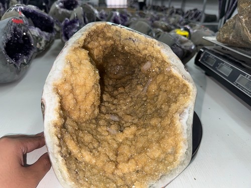 Natural citrine geode cave - geode,