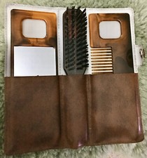 Vintage late 1960s/1970s Janeke Tortoise Shell Look Comb Brush Mirror Set Italy