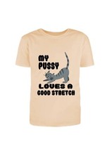 My Pussy Loves A Good Stretch Fun/Rude  Adult Statement Crew Neck T-Shirt,