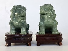 PAIR OF CHINESE CARVED FOO