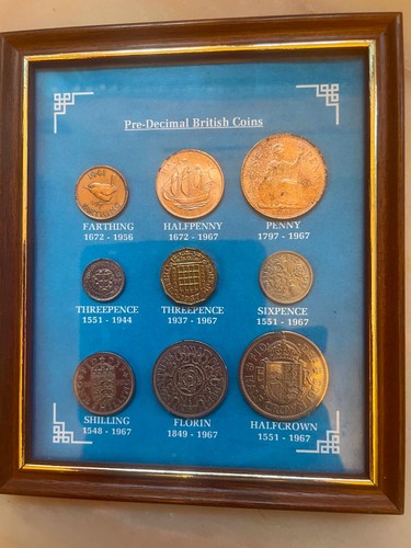 Framed pre decimal british - framed,