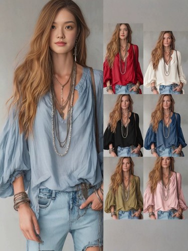 Womens boho top - womens, long