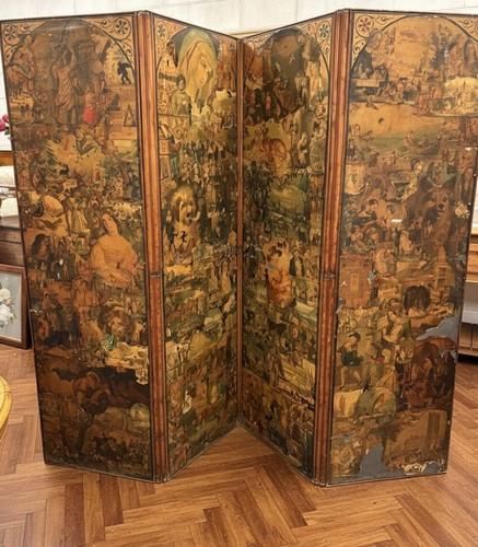 Vintage four fold decoupage - a,