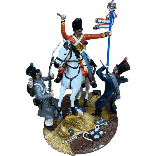 Military horseback figurine - military,