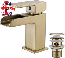 Waterfall Gold Basin Tap with