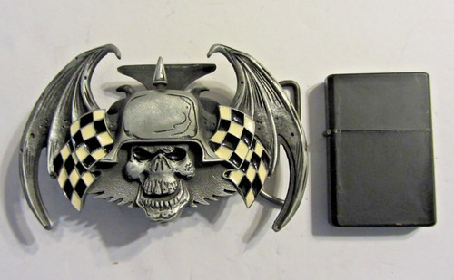 Winged helmet skull belt - winged,