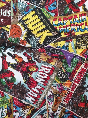 Avengers comic book fabric - avengers,