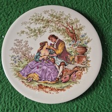 Ceramic Tile Pot Stand H&R Johnson, Fragonard courting couple