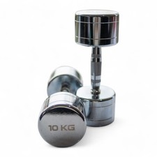 Chrome Dumbbells 10kg Pairs