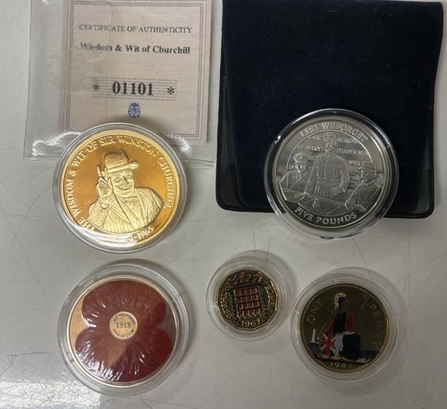 British coin lot churchill - british,