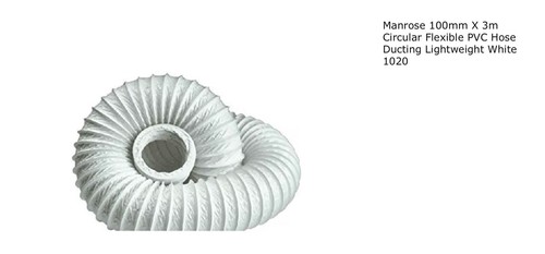 Manrose 100mm pvc ducting - manrose, 4"