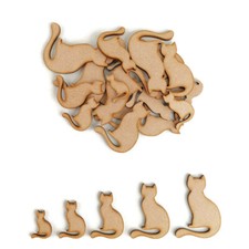 Sitting Cat Pet MDF Craft
