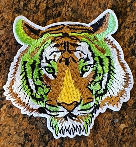 Tiger head brown - tiger, green