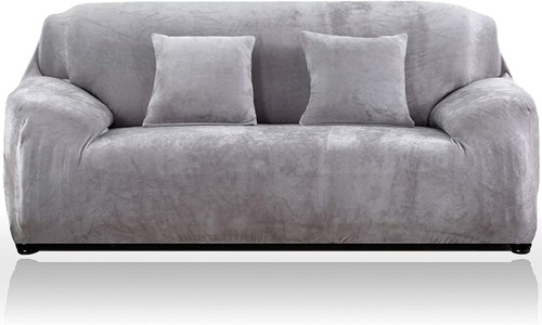 Light grey velvet elastic - velvet,