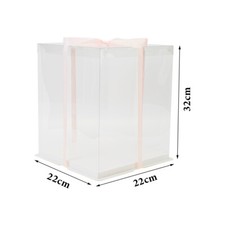 Large Clear PVC Gift Boxes Cake Candy Packaging Transparent Box Wedding Favors