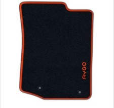 Genuine Toyota Aygo RHD 2014-2022 Black Carpet Mats Orange Twist PZ410-90356-FO