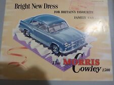 Morris Cowley 1500,  1956, car sales brochure fold out