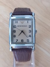 Emporio Armani Leather Strap Mens Watch AR-0203