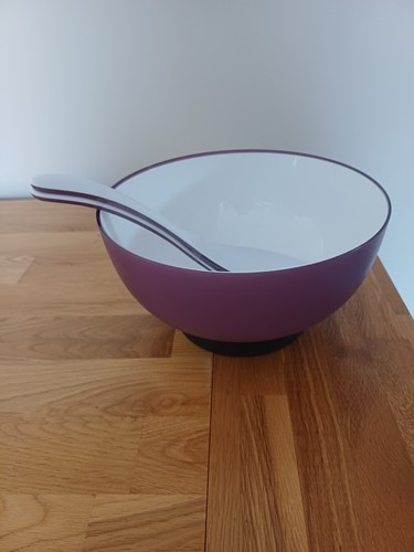 Purple salad bowl and servers - purple,