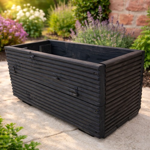 Wooden garden planter decking - wooden,